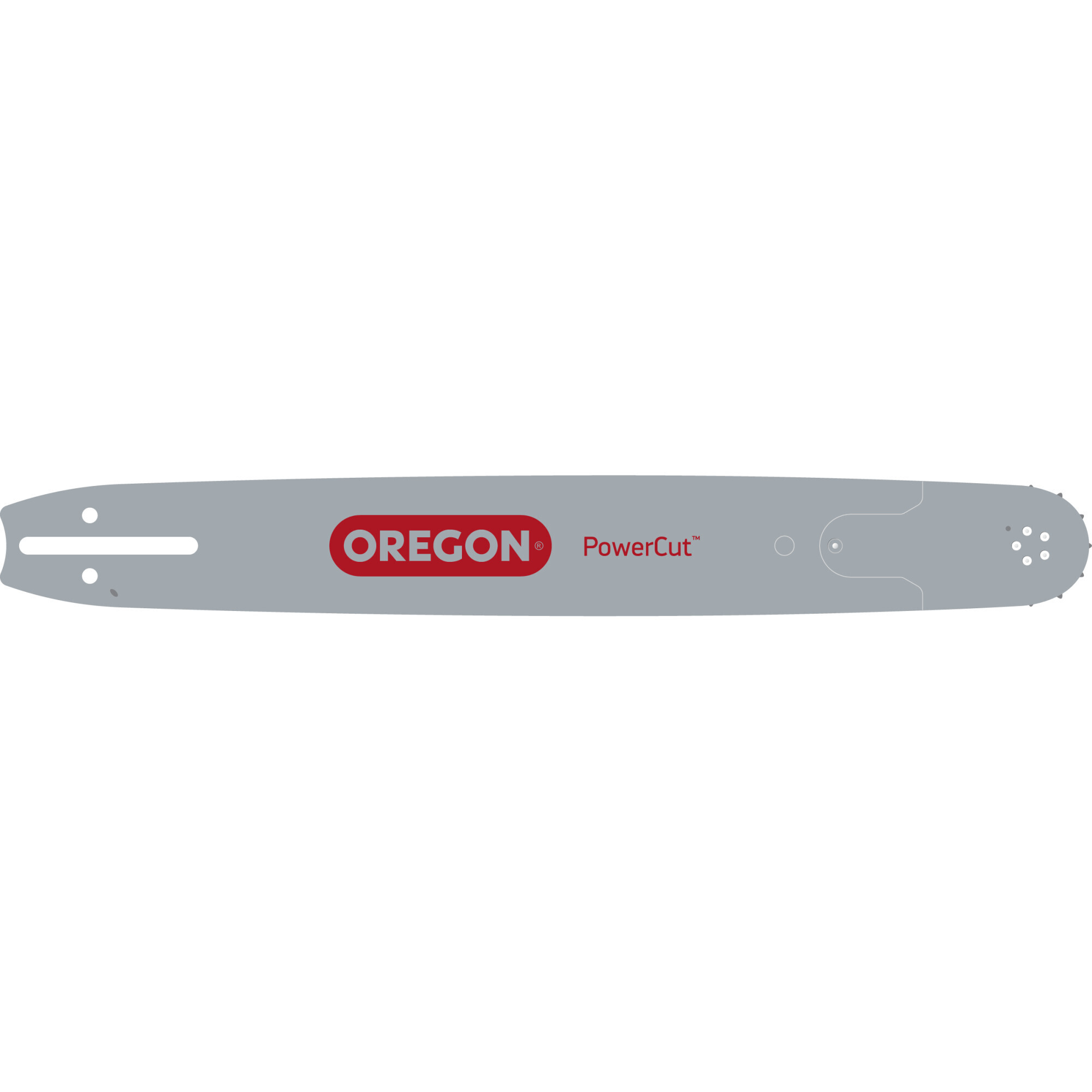 Oregon, PowerCut Chainsaw Guide Bar, Bar Length 18 in, Chain Pitch 3/8 in, Model# 180RNDD009